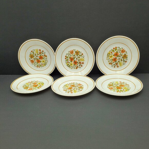 Corelle Indian Summer Bread Plates Corning Floral Dessert Appetizer Plates - Picture 2 of 6